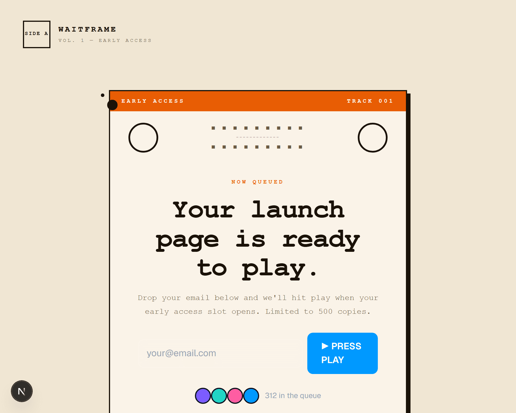 Cassette launch page preview