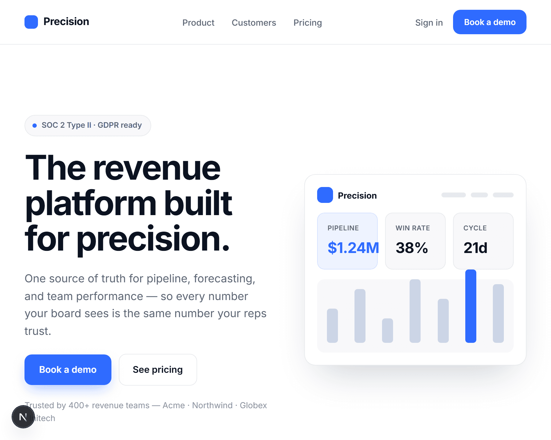 B2B SaaS Landing launch page preview