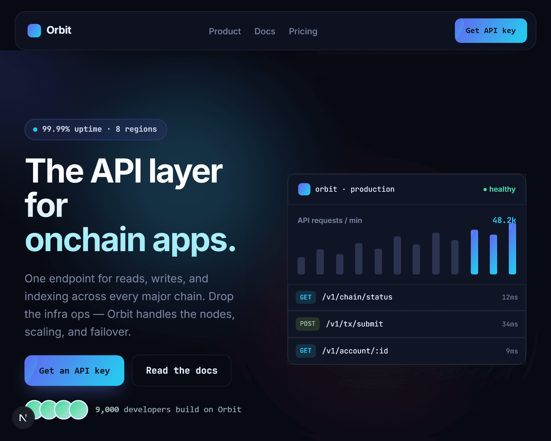 Web3 DApp Landing launch page preview
