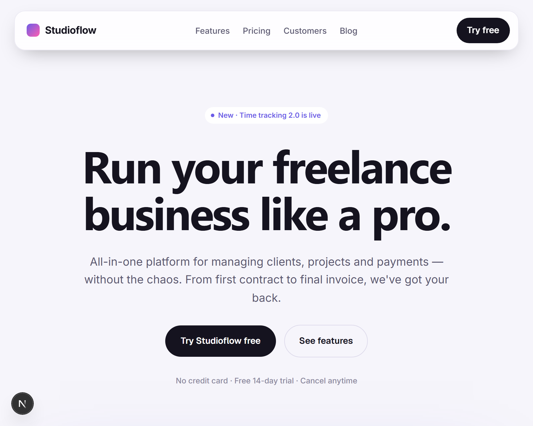 Studioflow template preview