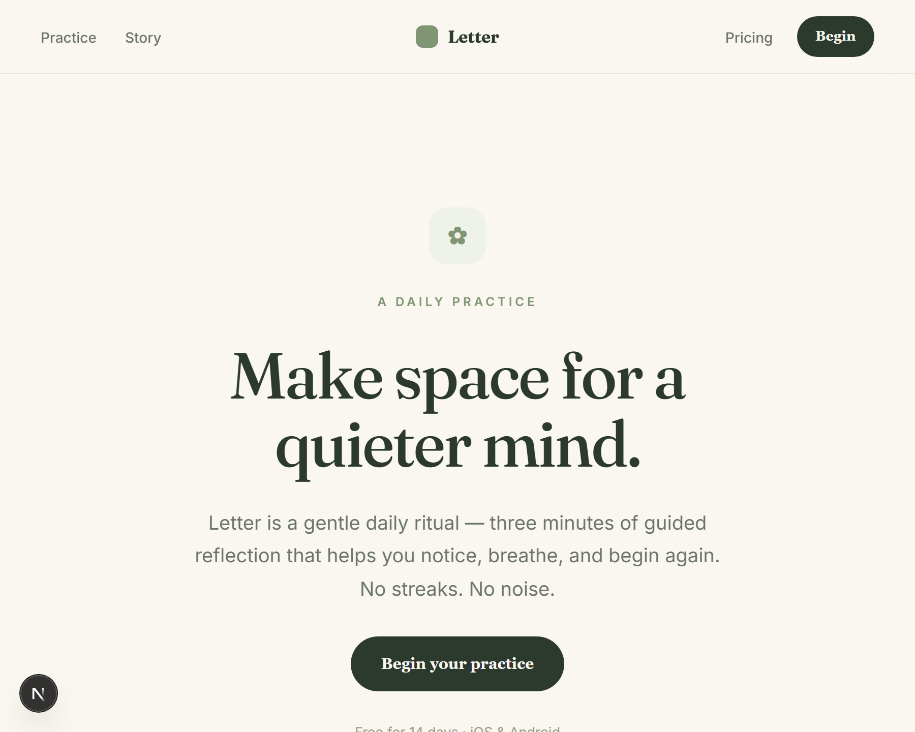 Wellness Landing Page template preview