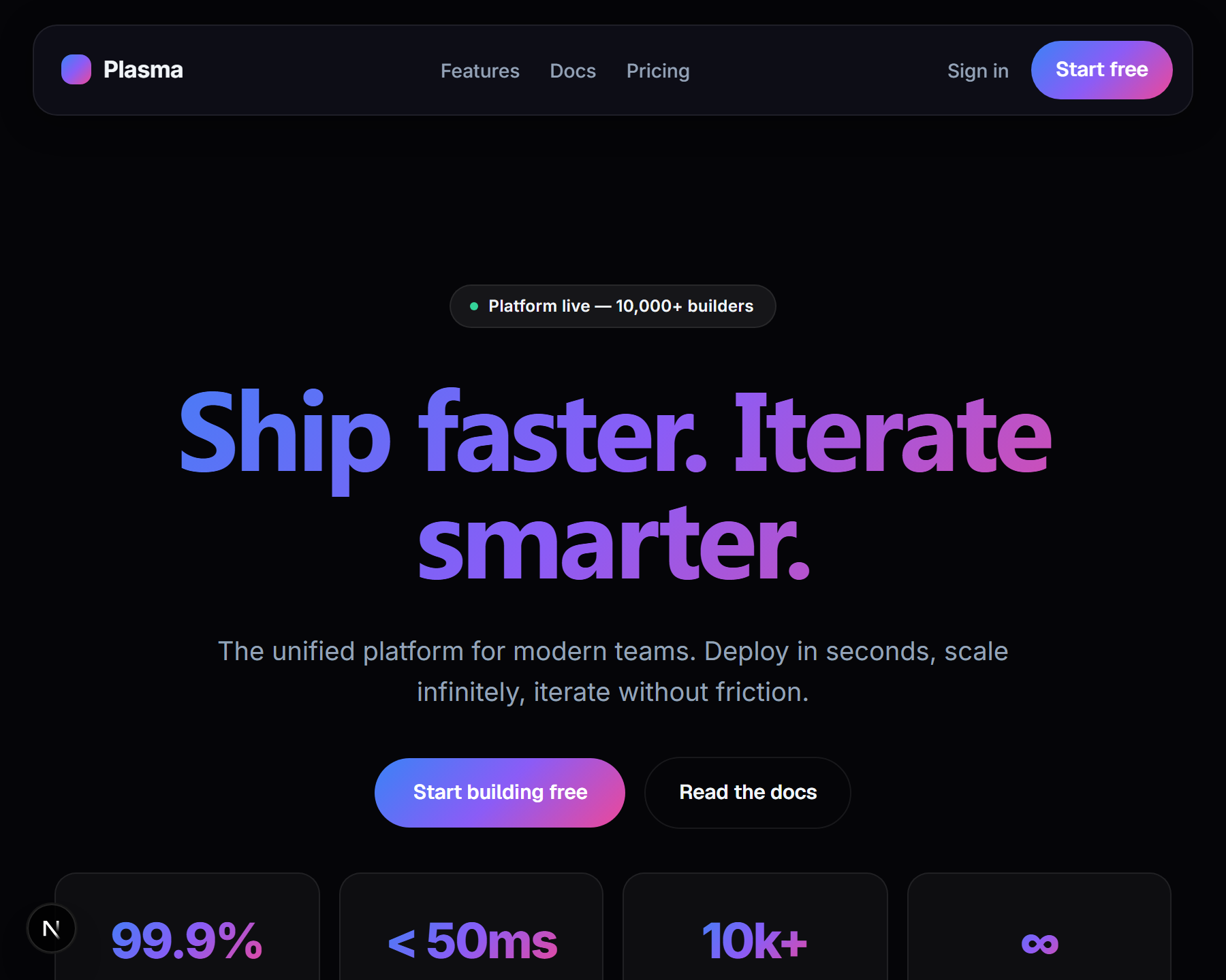 Plasma template preview
