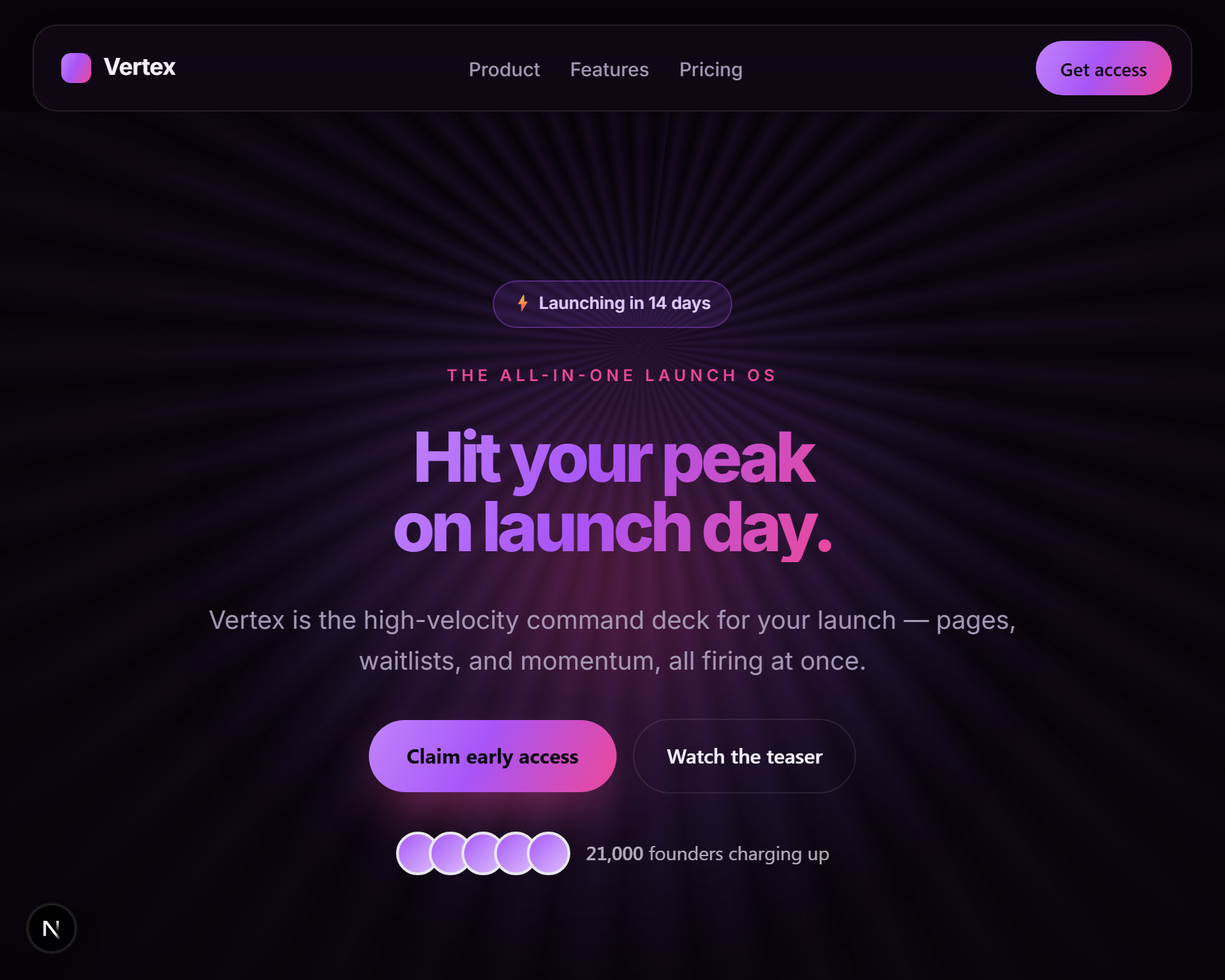 Vertex template preview