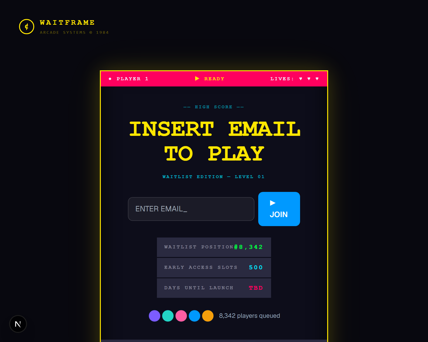 Arcade template preview