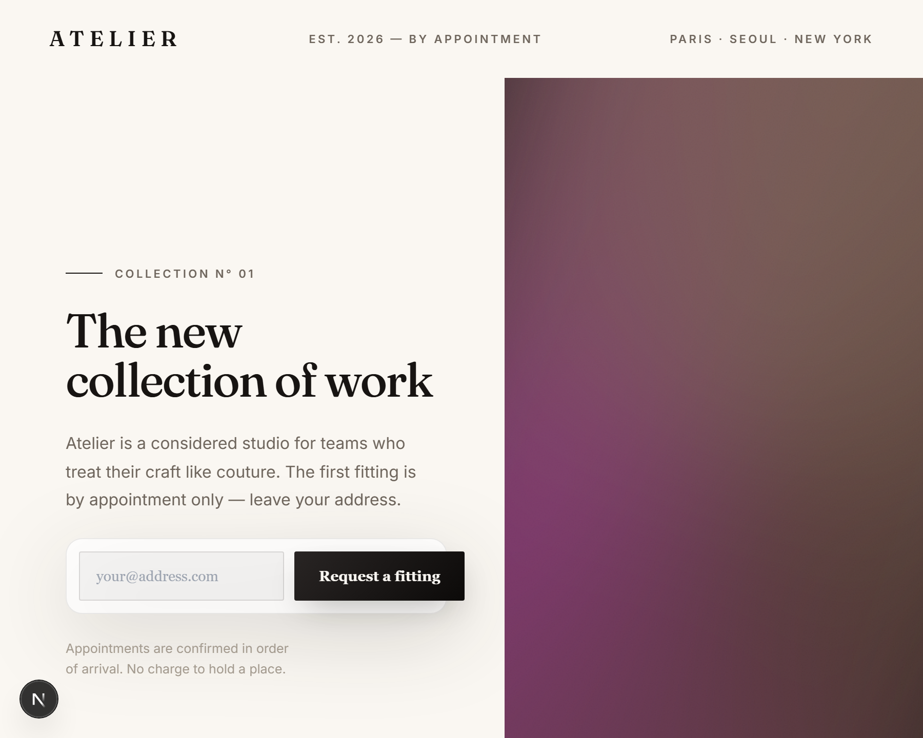 Atelier template preview