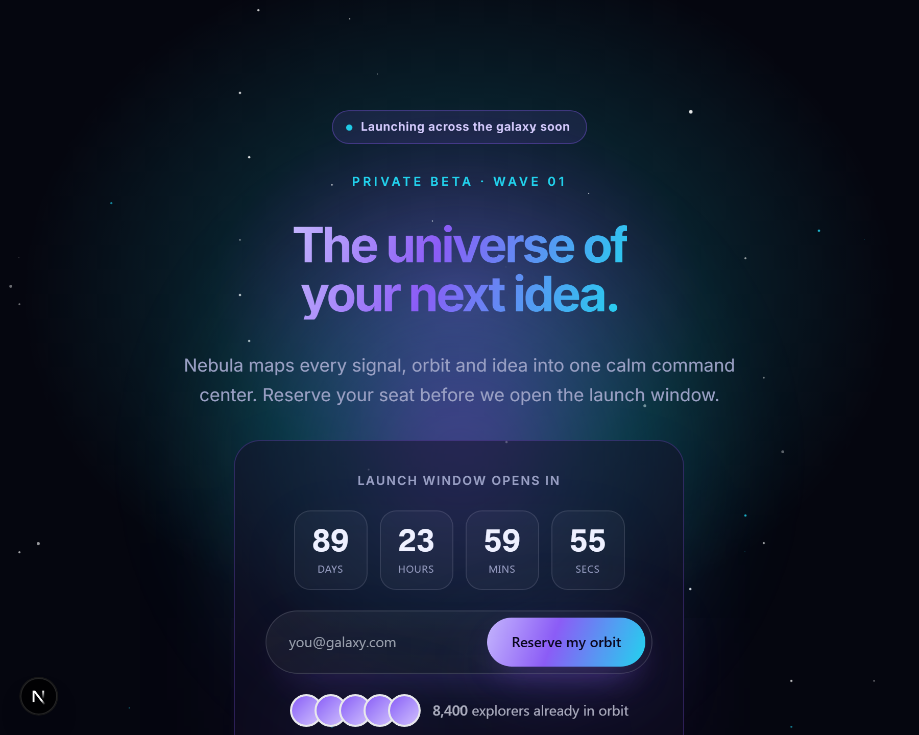 Nebula template preview