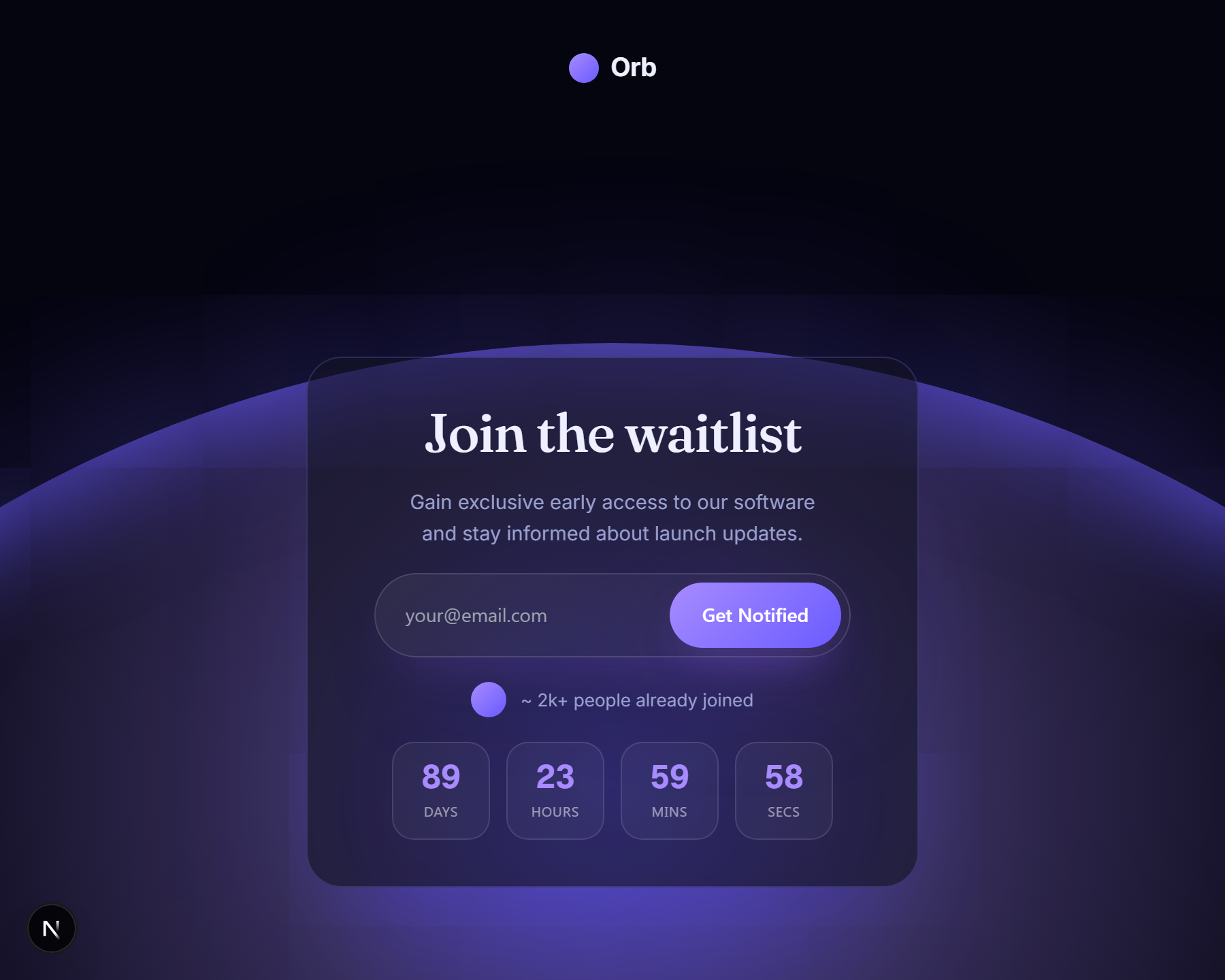 Orb template preview