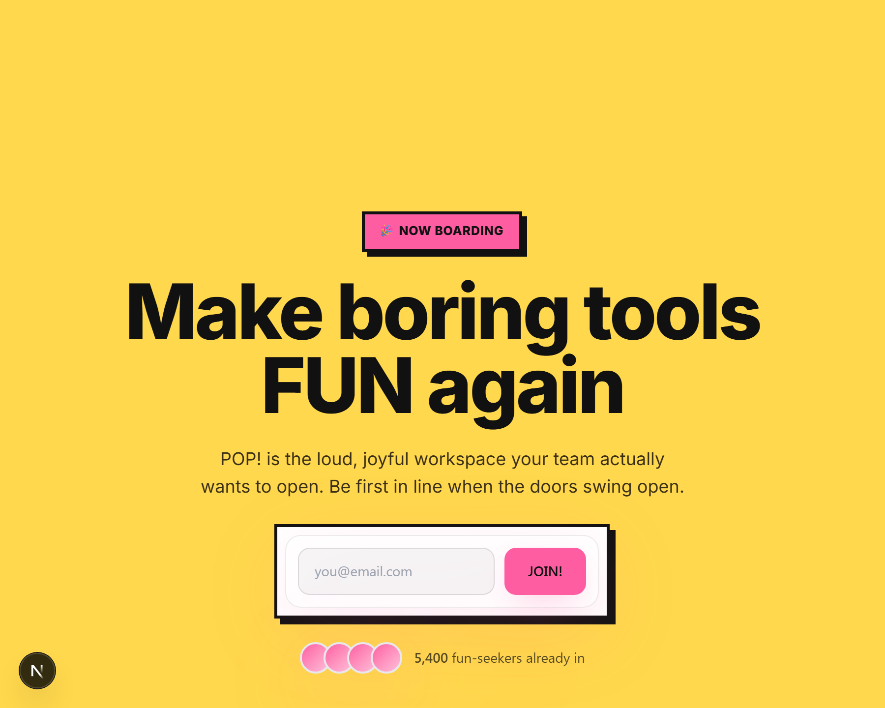 POP! template preview