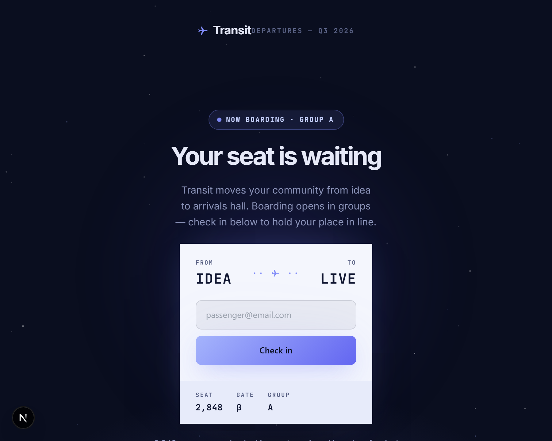 Transit template preview